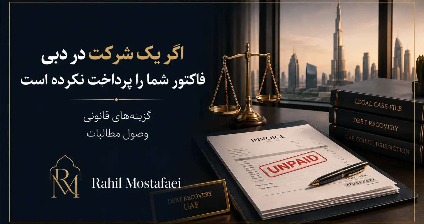 اگر یک شرکت در دبی فاکتور شما را پرداخت نکرده است: گزینه‌های قانونی، صلاحیت دادگاه و وصول مطالبات در امارات